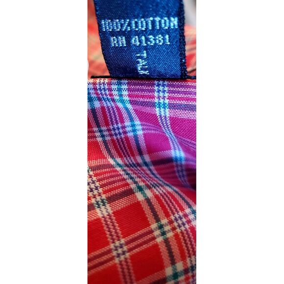 Ralph Lauren Classic Fit Shirt XL Pink Plaid w/Green Pony on Pocket Short Sleeve - Picture 5 of 7
